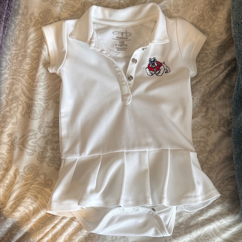 White Kids Polo Shirt with Embroidered Logo